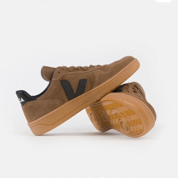 Veja Other - Veja V-10 Suede Shoes Brown black  Leather Sneakers